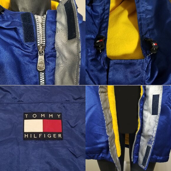 VTG Tommy Hilfiger Jacket Big Flag Deck Embroidered Racing XXL Sailing Grail - Picture 13 of 16